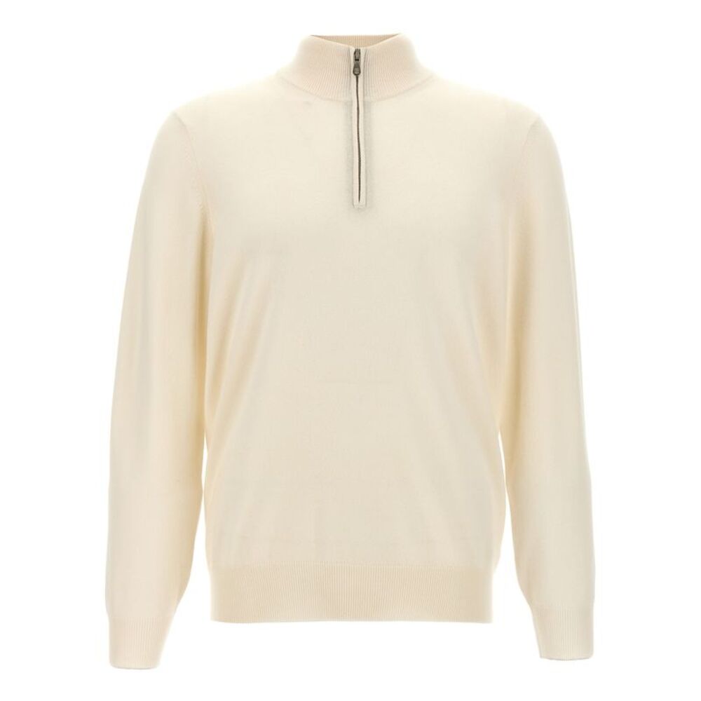 Brunello Cucinelli White Cashmere Men's Cardigan